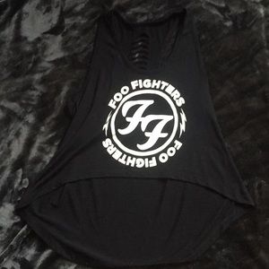 Foo Fighters black and white top